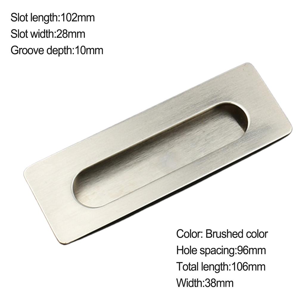 With Screws Cabinet Handle Zinc Alloy Slotted Recessed Handle 1 Pc Concealed Handle Convenient For Furniture Practical