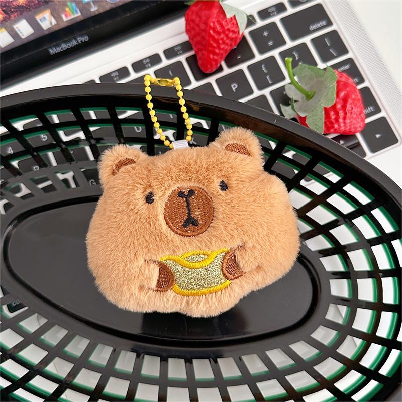 

Милая Креативная Пищащая Капибара Плюшевая Кукла Мягкая Игрушка Брелок Подвеска Сумка Подвеска Украшение Девочковый Шарм для Рюкзака Детский Подарок на День Рождения