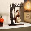 Swing Reading Figurine Freestanding Base Christian Swing Ornament  Christian Table Decor