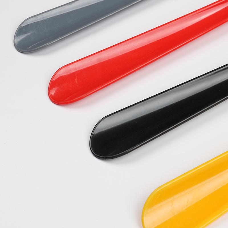 Z016 48cm Leather Cord Plastic Shoehorn - No Bend Shoe Helper