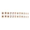 Estrela Amor Desenho Animado Gato Flor Curto Removível Nail Art 24 Peças