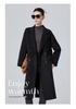2024 Autumn/Winter Women's Mid-Length Double-Breasted Wool Coat - Versatile Solid Color Commuter Outerwear