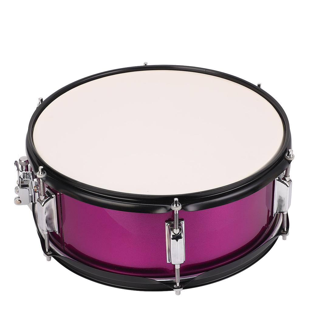 14x5.5 Inch Snare Drum Stainless Steel Snare Percussion Instrument with Drumsticks Tuner Shoulder Strap Rose Red