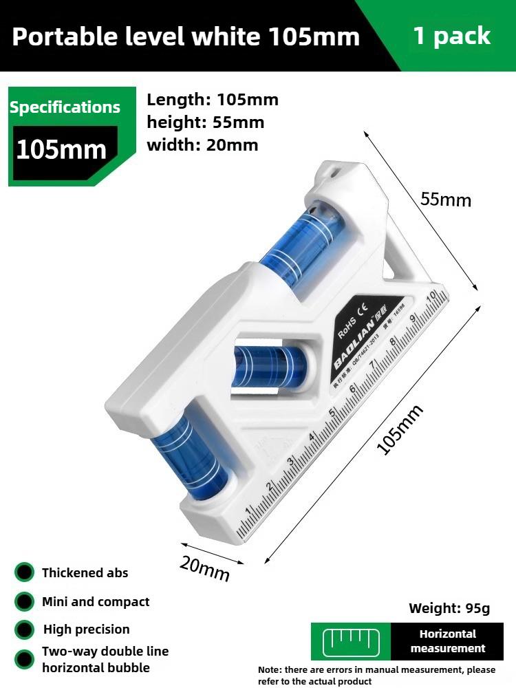Mini Level Gauge High-precision Horizontal Vertical Measure Metric Ruler Protractor Home Portable Magnetic Pocket Level Gauge