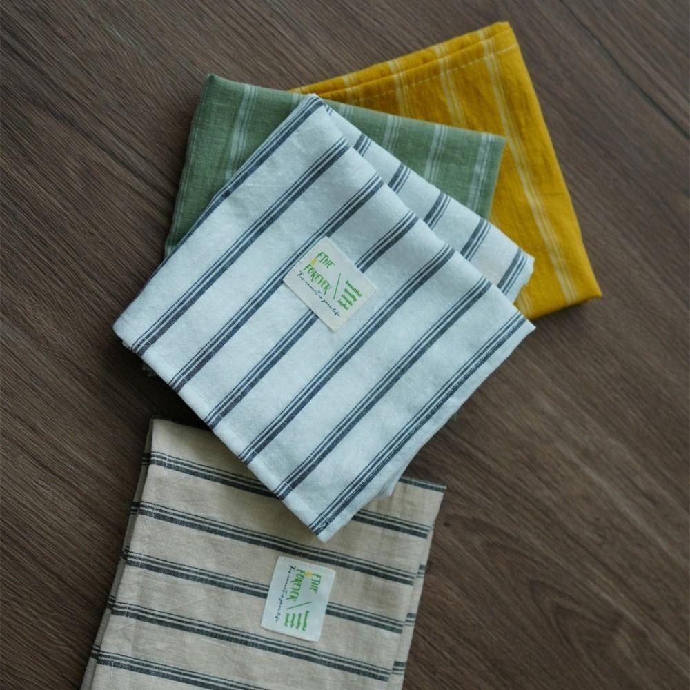 New Japanese Retro Stripe Tablecloth Placemats Background Cloth Home Decoration Accessories Mat Food Posing Insulation Pad