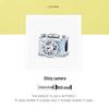 Avle S925 Sterling Silver Shiny Camera Beads DIY Bracelet Jewelry Accessories