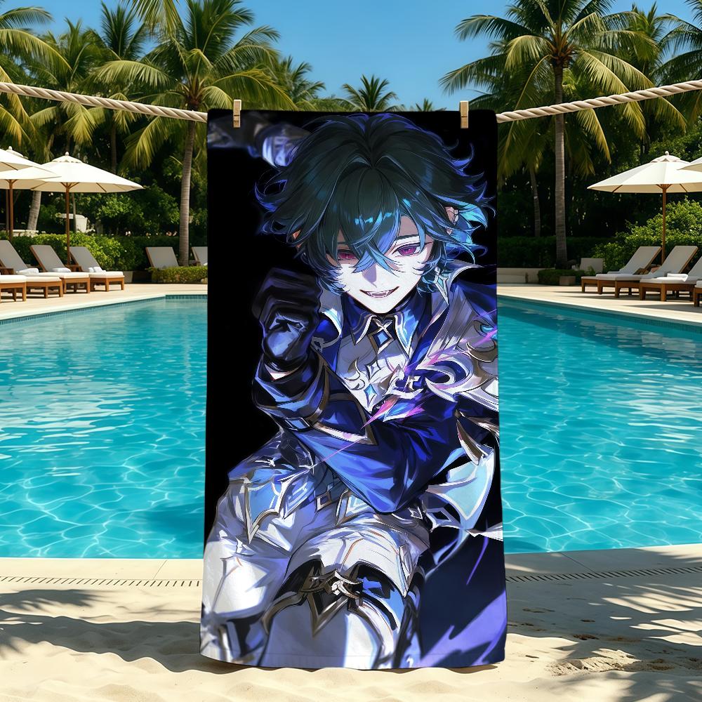 Genshin Impact Loren Towel For Outdoor Camping Beach Towel Super Absorbent Quick-Drying Summer Towel