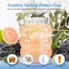 Ripple Shaped Vintage Glass Cups Kit Transparent Glassware Juice Milk Coffee Glasses Cocktail Beverage Cup Kitchen Drinking Mug