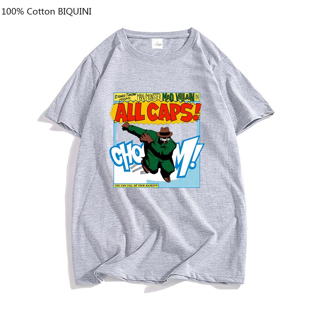 MF DOOM The Masked Man Oversized T-shirts MEN Music Aldult Tshirts 100% Cotton T Shirts Aesthetic Four Seasons Harajuku Casual