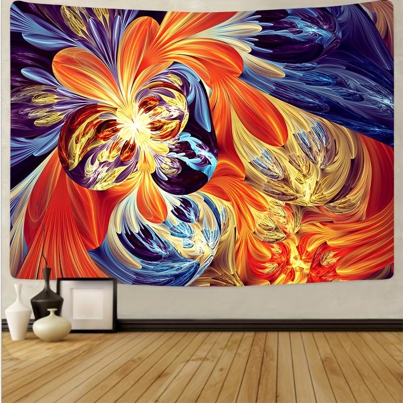 Abstract and Colorful Art Digital Printing Polyester Wall Tapestry Suitable for Use In Living Rooms Bedrooms Offices Bars Party