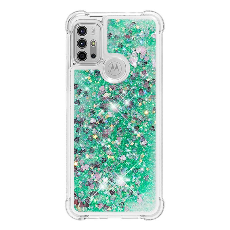 Liquid Phone Case For Motorola Moto G30 G20 G10 G Pure Stylus Play E7 Power 2021 Cover Painted Glitter Quicksand Capa