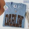 Comfort Colors® Leopard Darlin T-shirt, Western Shirt, Checkered Cowgirl Tee, Southern Style Shirt, Cowboy Quote Tee, Country Music Fan Gift
