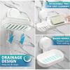 Suction Cup Soap Box Punch-free Vacuum Suction Cup Drain Bathroom Toilet Wall-mounted Suction Cup Rack Hanging