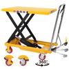 330lbs Hydraulic Lift Cart 21-72cm Height Adjustable Manual Single Scissor Lift for Material Handling and Transportation