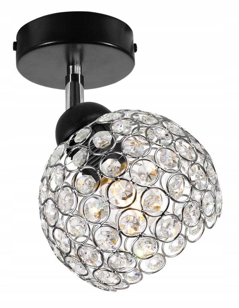 LOFT CEILING LAMP, CRYSTAL BALL, CHROME, LED