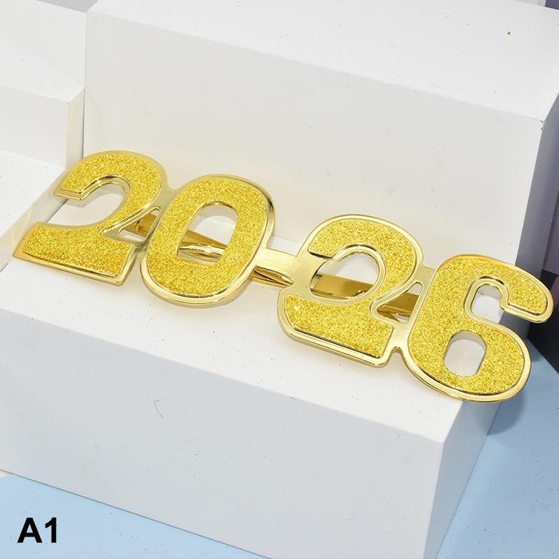 2026 Nummer Brillen 2026 Frohes Jahr Brillen Diamant Glitzer Sonnenbrille Cosplay Requisite Weihnachtsfeier Dekoration Lustige Brillen