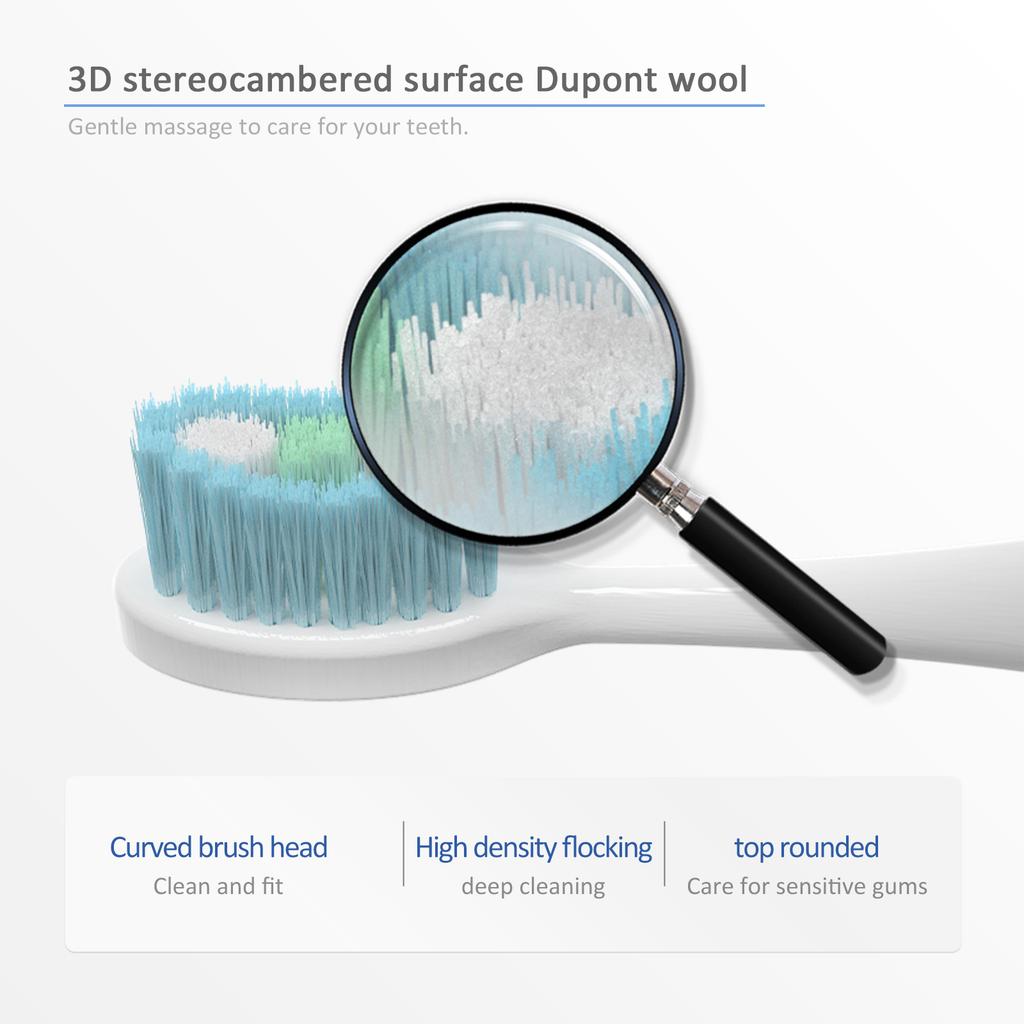 Sonic Electric Toothbrush USB Cable Charging Toothbrushes 5 Adjustable Modes Built-in 2-Minute Smart Timer IPX7 Waterproof