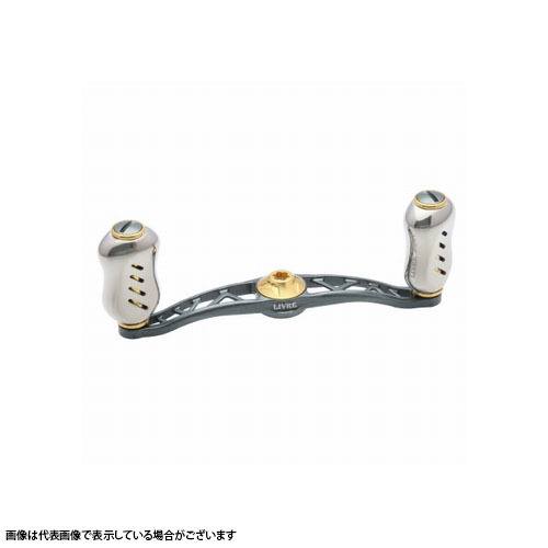 メガテック (LIVRE) 　クランク　フェザー100　(右巻用) 　ダイワ用(ガンメタP+ゴールドG)