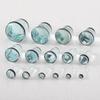 2Pcs/lot Glass Ear Plug And Tunnel 1.6-16mm Ear Dilators Taper Stercher Gauges Single Flare Flesh Expander Body Piercing Jewelry