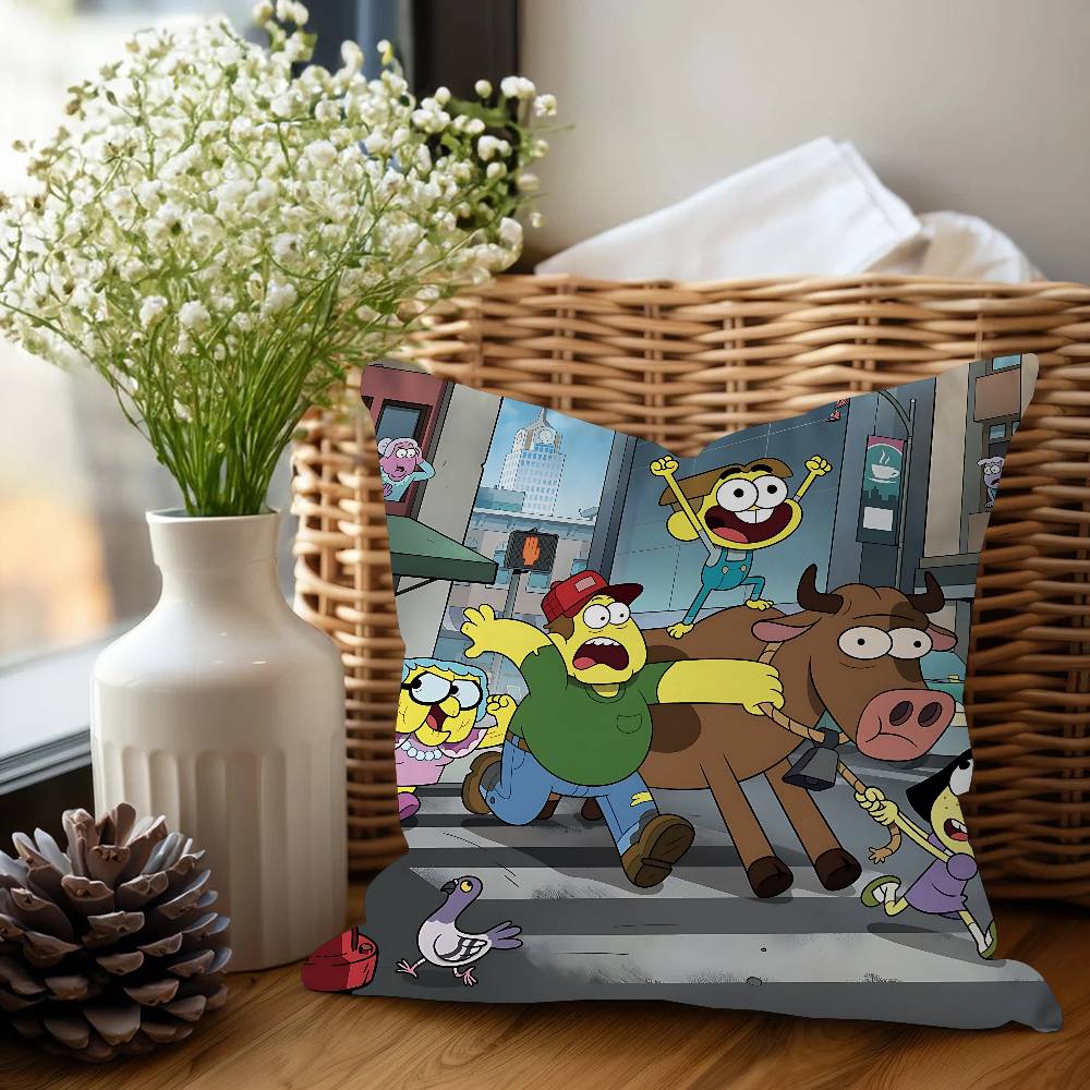 B-Big City Greens Decorative Room Aesthetics Pillow Case Home Decor Bedroom Sofa Bed Couch Pillow Cover 45x45