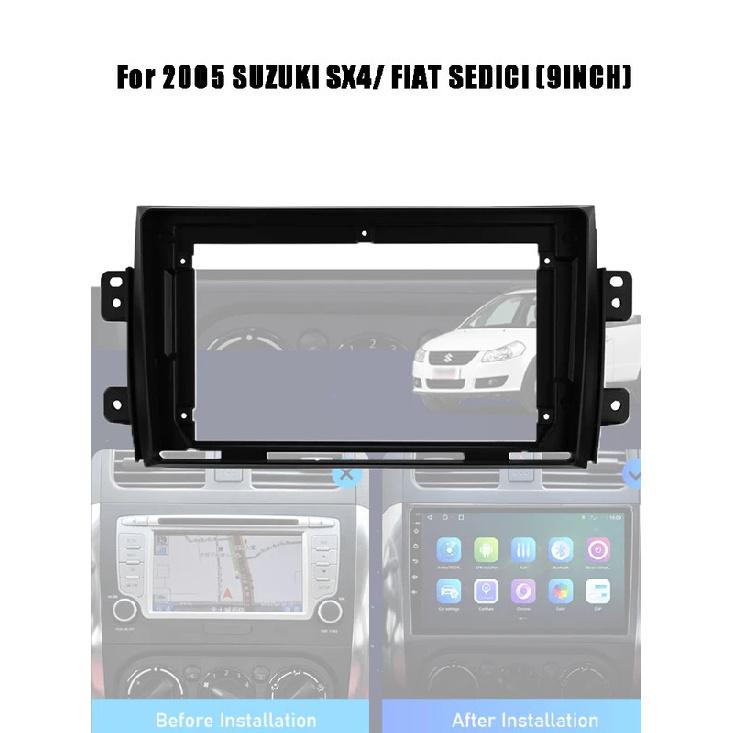 For SuZuKi SX4 2006-2014/ FIAT SEDICI (9INCH) Car Radio Fascias Android GPS MP5 Stereo Player 2 Din Head Unit Panel Dash Frame