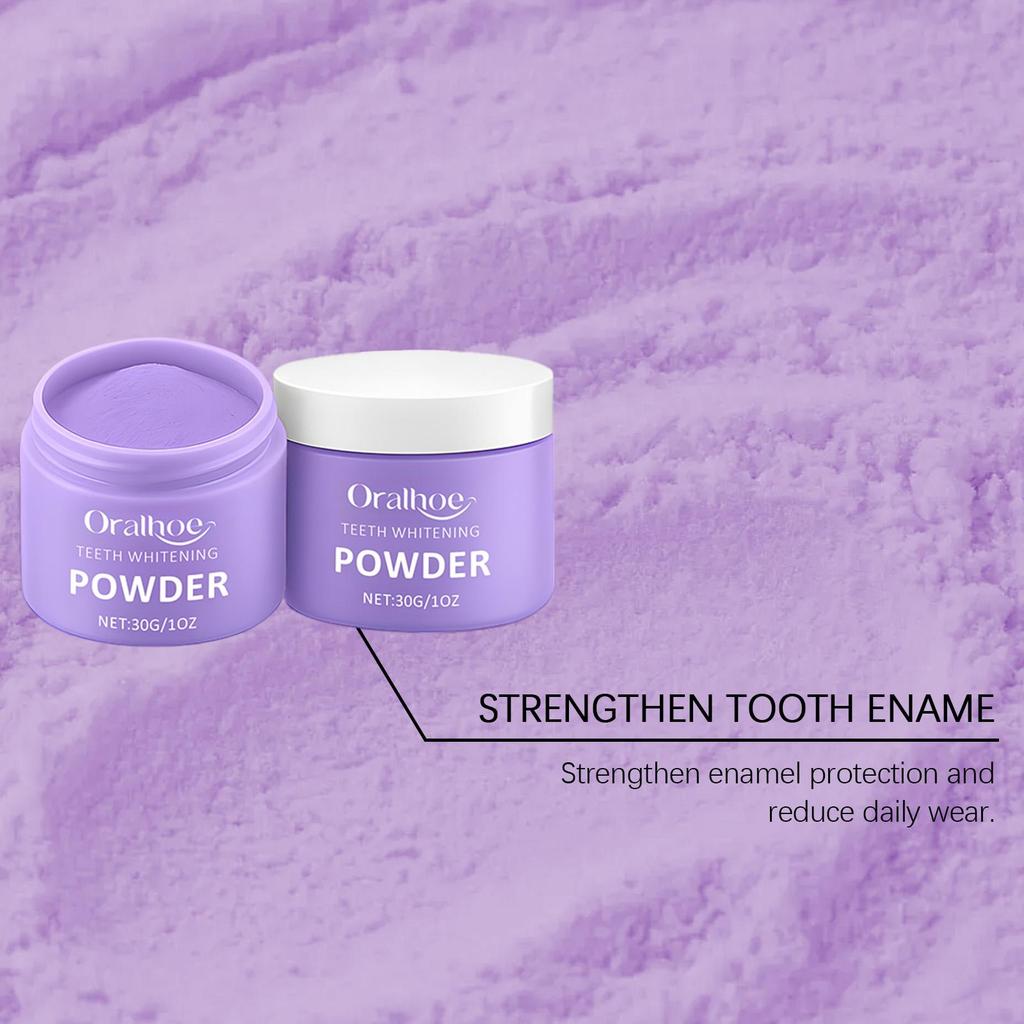 Purple Teeth Cleaning Powder, Fine Texture & Mild Formula, Gentle Teeth Stain & Odor Removal, Daily Oral Care