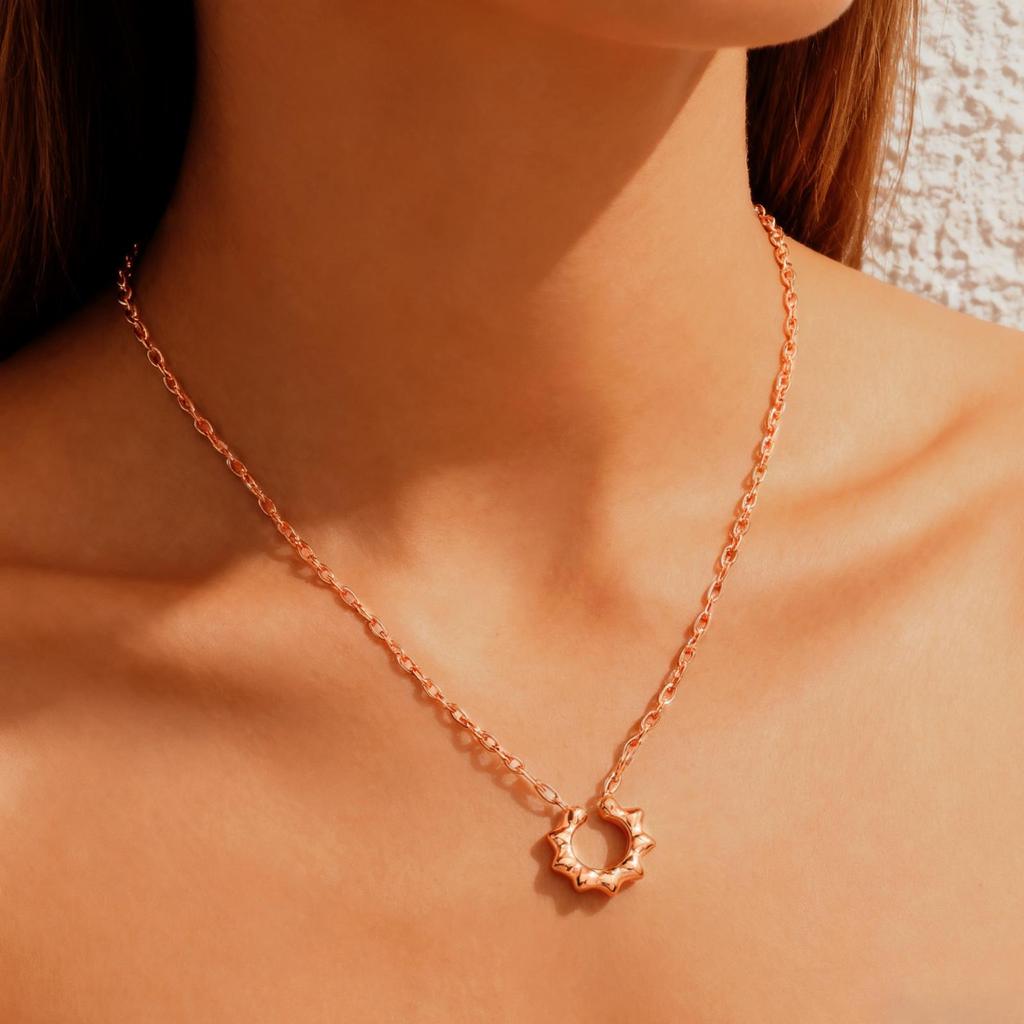 Simple Rhombus Geometric Necklace, Vacuum Electroplated Titanium Steel Necklace, Versatile And Non-Fading Gift.