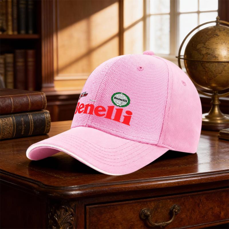Benelli Red Black Logo Baseball Cap Breathable Lightweight Adjustable Hip Hop Cap for Unisex Women