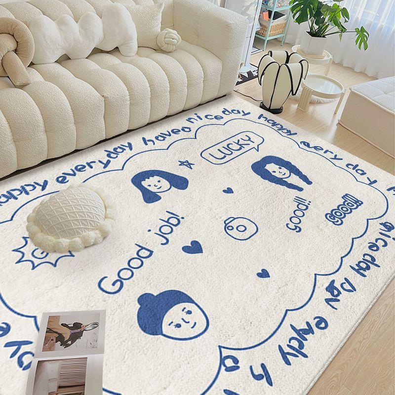 Imitation Cashmere Living Room Carpet Bedroom Bedside Blanket Household Room Floor Mat Thickened Sofa Tea Table Mat
