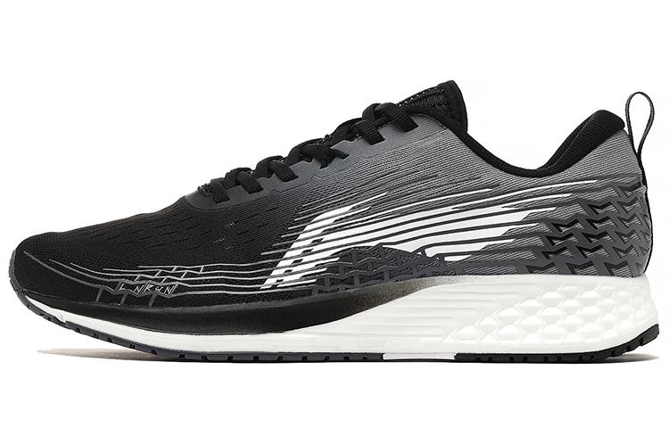 Li Ning Спортивная Амортизация Амортизация с Отдачей Низкие Кроссовки для Бега Мужские Серый Черный ARMS039-1 41.5