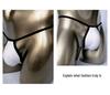Men's Sporty Tight Thong with Sponge Crotch Protector and T-back Design