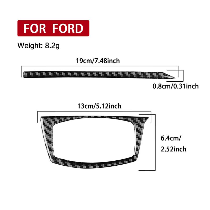 For Ford Fusion 2013- Real Carbon Fiber Stickers Headlight Switch Control Panel Frame Car Accessories Interior Decorative