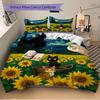 3pcs Sunflower Field Bedding Set, Breathable And Soft, Suitable for All Seasons Machine Washable, Suitable for Bedroom Decoration,yy250822160