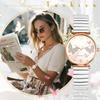Watch Butterfly Analog Stainless Steel Elastic Stretch Band Arabic Sunray Party Gift for White Friend Women's Charm Quartz, Sparkling, Bangle,