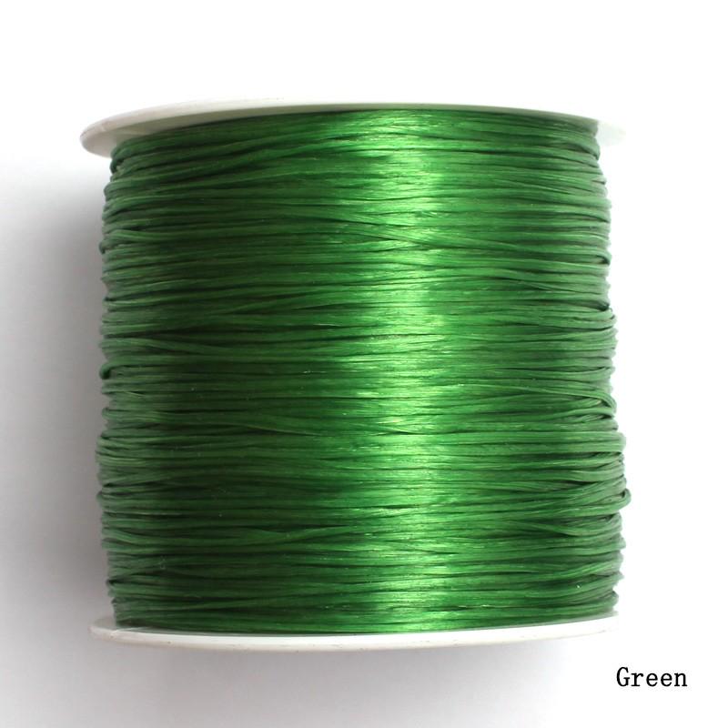 1Roll/lot 0.6mm Elastic Thread Round Crystal Line Nylon Rubber Stretchy Cord 10colors 60M