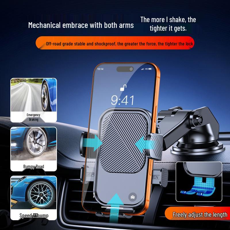 Multi-Position Suction Cup Car Phone Holder for Dashboard