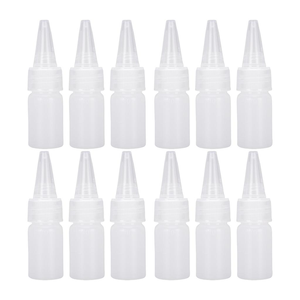 100CPS Squeeze Bottles 10ml Capacity Semitransparent Multifunctional Plastic Empty Squirt Bottle for Paint