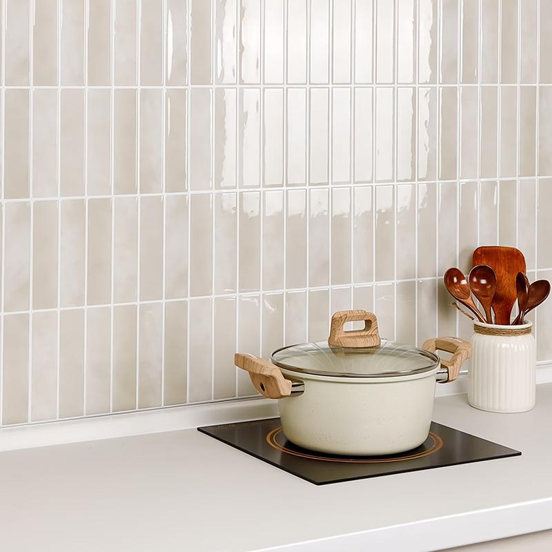 5/10Pcs Non Fading Wall Tile Stickers Peel and Stick Waterproof Oil Proof Heat Resistant for Dining Area Wall Decoration