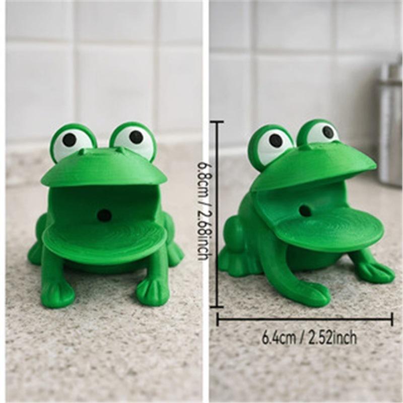 Cartoon Frog Draining Dish Brush Holder 1PC Hollow Tray Sponge Storage Rack Non-slip for Kitchen Sink Counter Organizer