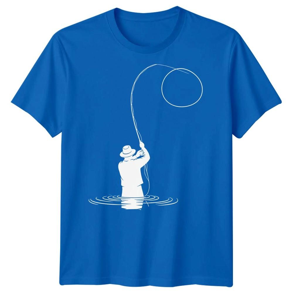 Fishing Fly Fishing Unisexs TShirt Angler Outdoor Hobby Tee