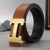 Klassieke Herenleren Riem, Business Casual Tailleband, Letter Trendy Mode Veelzijdige Gesp Riem, Vakantiecadeau