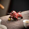 Ceramiczna Statuetka Byka Walki Byków Rzeźba Bydła Wall Street Dekoracja Feng Shui do Biura na Biurko Półka na Książki Ozdoby Figurki Zwierząt