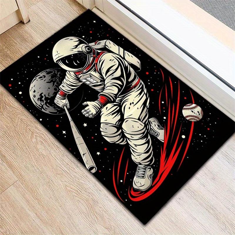 Anti-Fatigue Astronaut Carpet Non-Sliding, Anti-Fatigue Creative Astronaut Baseball Carpet | Machine-Washed, Sofa Floor Mats