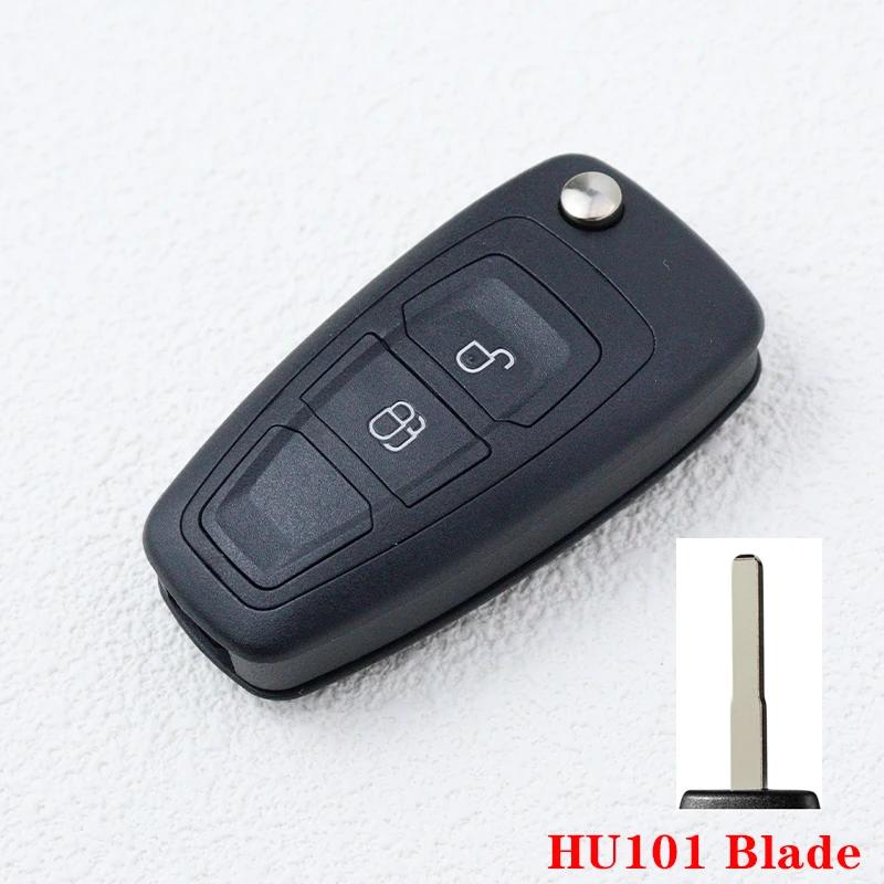 For Ford Fiesta Focus C-Max (Cb7) S-Max Transit Custom Galaxy Mondeo 2013 Car Key Shell Folding Key Fob Case Housing 2 3 Bottons