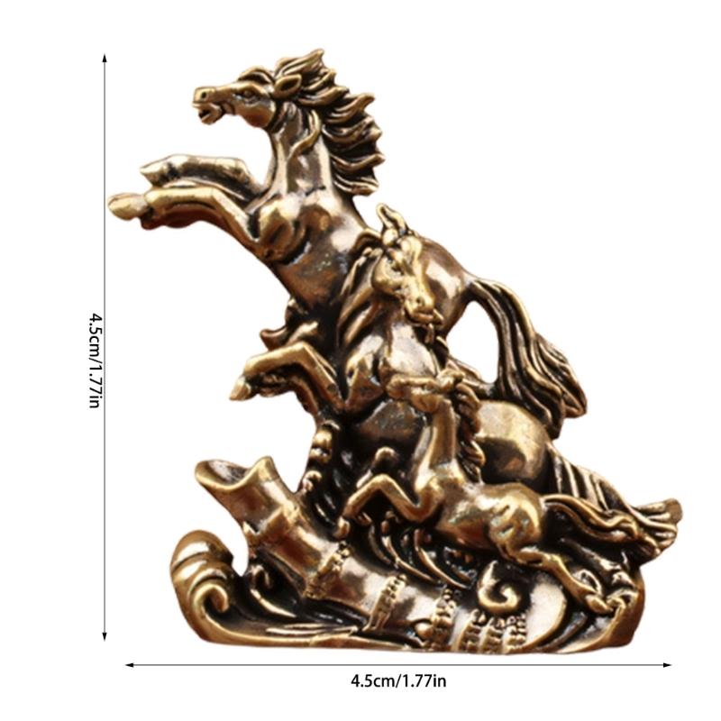 Posąg Figurka Galopujących Koni Symbolizujący Sukces I Siłę Prezent Na Parapetówkę Ceremonie Otwarcia Dekoracja Domu