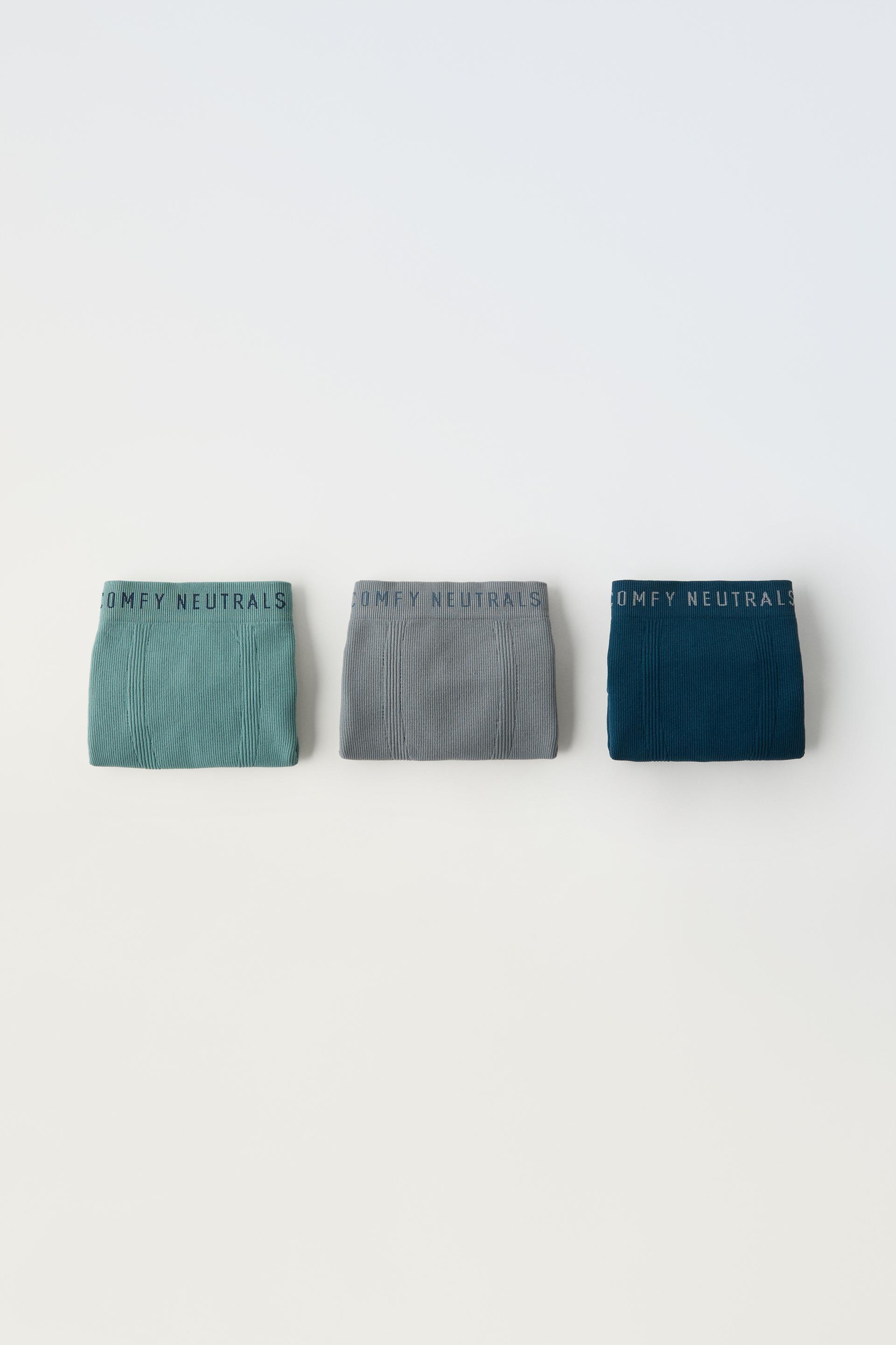 

8-14 ЛЕТ/ НАБОР ИЗ ТРЕХ БЕСШОВНЫХ БОКСЕРОВ