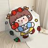 1PC apple mushroom Umbrella-8-Rib Reinforced, Automatic Open, Lightweight & Durable, Cute Fashion Accessory for Outdoor-Y0365