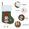 Holiday Plush Stockings with Santa Reindeer and Snowman Dolls for Hanging Christmas Tree and Mantel Decorations