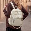 PU Convertible Backpack with Dual Front Vertical Zippers Casual Daypack for Women Daily Travel