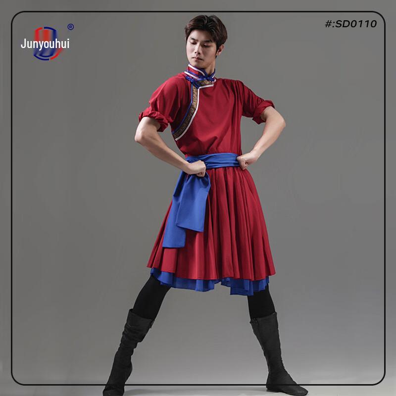 Мужской костюм для монгольского танцевального представления L